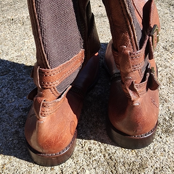 Frye Leather Buckle Riding Boots Size 7 - Picture 2 of 7